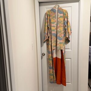 Colorful Floral Kimono Robe